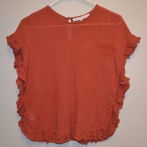 Red-Orange English Factory Top